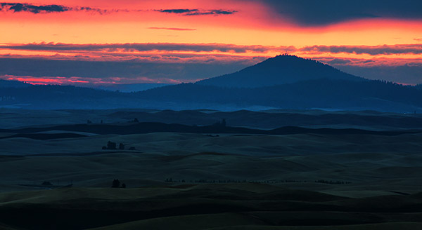 Palouse agricultural image, grain harvest, Idaho and Washington