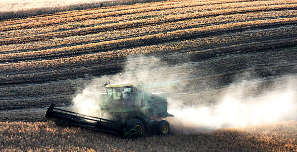Palouse agricultural image, grain harvest, Idaho and Washington