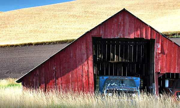 Palouse agricultural image, grain harvest, Idaho and Washington