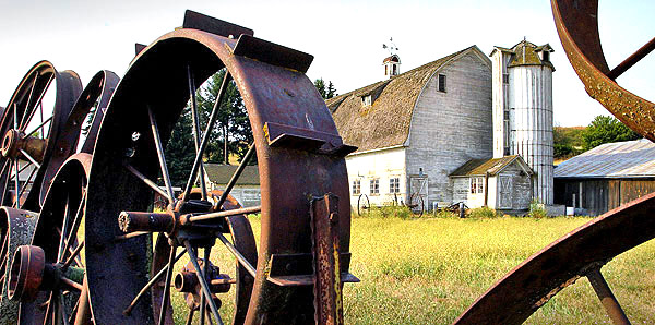Palouse agricultural image, grain harvest, Idaho and Washington