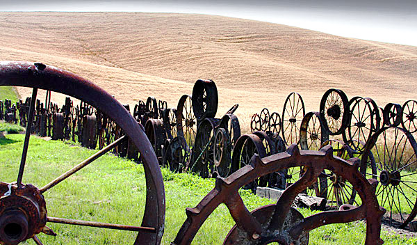 Palouse agricultural image, grain harvest, Idaho and Washington